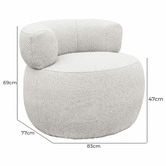 Keys Road Designs Brey Boucle Swivel Accent Chair
