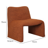 Keys Road Designs Enzo Boucle Accent Chair