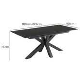 Keys Road Designs Hillary Extendable Ceramic Outdoor Dining Table