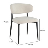 Keys Road Designs Lorwie Boucle Dining Chairs