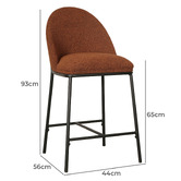 Keys Road Designs 65cm Bonnie Boucle Barstools