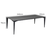 Keys Road Designs Quill Ceramic Indoor/Outdoor Dining Table