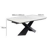 Keys Road Designs Rayver Extendable Dining Table