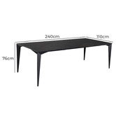 Keys Road Designs Black Quill Indoor/Outdoor Dining Table