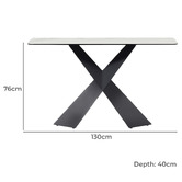 Keys Road Designs Rayver Ceramic Console Table
