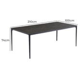 Keys Road Designs Vivorie II Ceramic &amp; Glass Indoor/Outdoor Dining Table