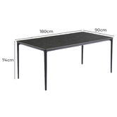 Keys Road Designs Vivorie II Ceramic Indoor/Outdoor Dining Table