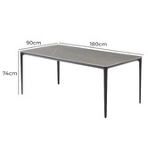 Keys Road Designs Vivorie Ceramic Indoor/Outdoor Dining Table