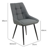 Keys Road Designs Orion Faux Leather Dining Chairs