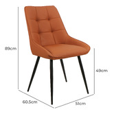Keys Road Designs Orion Faux Leather Dining Chairs