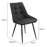 Keys Road Designs Orion Faux Leather Dining Chairs