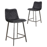Keys Road Designs 63.5cm Sylvie Velvet Barstools