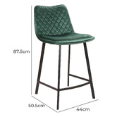 Keys Road Designs 63.5cm Sylvie Velvet Barstools