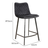 Keys Road Designs 63.5cm Sylvie Velvet Barstools