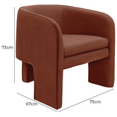 Keys Road Designs Ingram Velvet Occasional Chair