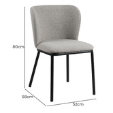 Keys Road Designs Nigel Boucle Dining Chairs