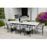 Keys Road Designs Vektas Extendable Ceramic Outdoor Dining Table