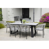 Keys Road Designs Vektas Extendable Ceramic Outdoor Dining Table