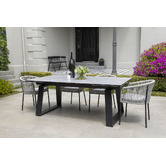 Keys Road Designs Vektas Extendable Ceramic Outdoor Dining Table