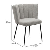 Keys Road Designs Bannon Boucle Dining Chairs