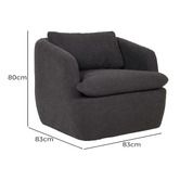 Keys Road Designs Lochan Swivel Accent Chair