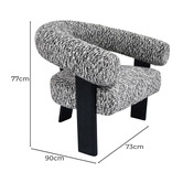 Keys Road Designs Ohio Boucle Accent Chair