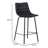 Keys Road Designs 66cm Drustan Faux Leather Bar Stools