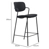 Keys Road Designs 66cm Polarvide Faux Leather Bar Stools