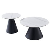 Keys Road Designs 2 Piece Kellen Round Nesting Coffee Table Set