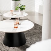 Keys Road Designs 2 Piece Kellen Round Nesting Coffee Table Set