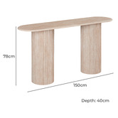 Keys Road Designs Paula Travertine-Look Console Table