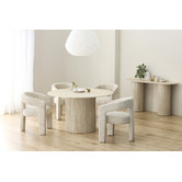 Keys Road Designs Paula Travertine-Look Dining Table
