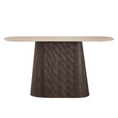 Keys Road Designs Theia Travertine-Look Console Table