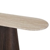 Keys Road Designs Theia Travertine-Look Console Table