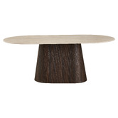 Keys Road Designs Theia Travertine-Look Dining Table