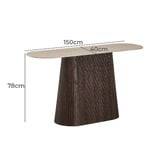Keys Road Designs Theia Travertine-Look Console Table