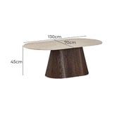 Keys Road Designs Theia Travertine-Look Coffee Table