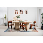 Keys Road Designs Thalia Travertine-Look Dining Table