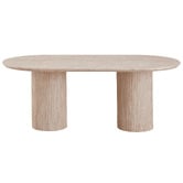 Keys Road Designs Thalia Travertine-Look Dining Table