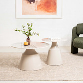 Keys Road Designs 2 Piece Shara Ceramic Coffee Table Set