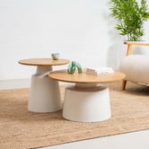 Keys Road Designs 2 Piece Colm Round Coffee Table Set