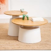 Keys Road Designs 2 Piece Colm Round Coffee Table Set