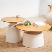 Keys Road Designs 2 Piece Colm Round Coffee Table Set