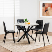 Keys Road Designs Eriz Faux Leather Dining Chairs