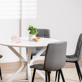 Keys Road Designs Eriz Faux Leather Dining Chairs