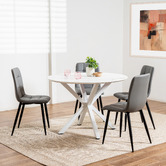 Keys Road Designs Eriz Faux Leather Dining Chairs