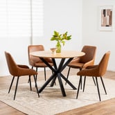 Keys Road Designs Alexa Faux Leather Dining Chairs
