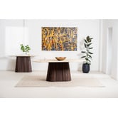 Keys Road Designs Theia Travertine-Look Console Table
