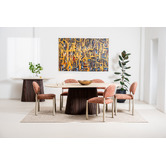 Keys Road Designs Theia Travertine-Look Console Table