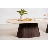 Keys Road Designs Theia Travertine-Look Coffee Table